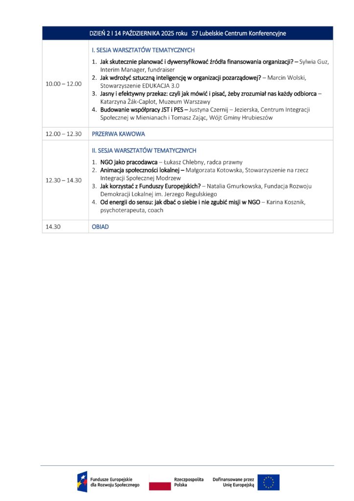 PROGRAM Lubelskie Forum 13-14.10.2025_Dzień 2