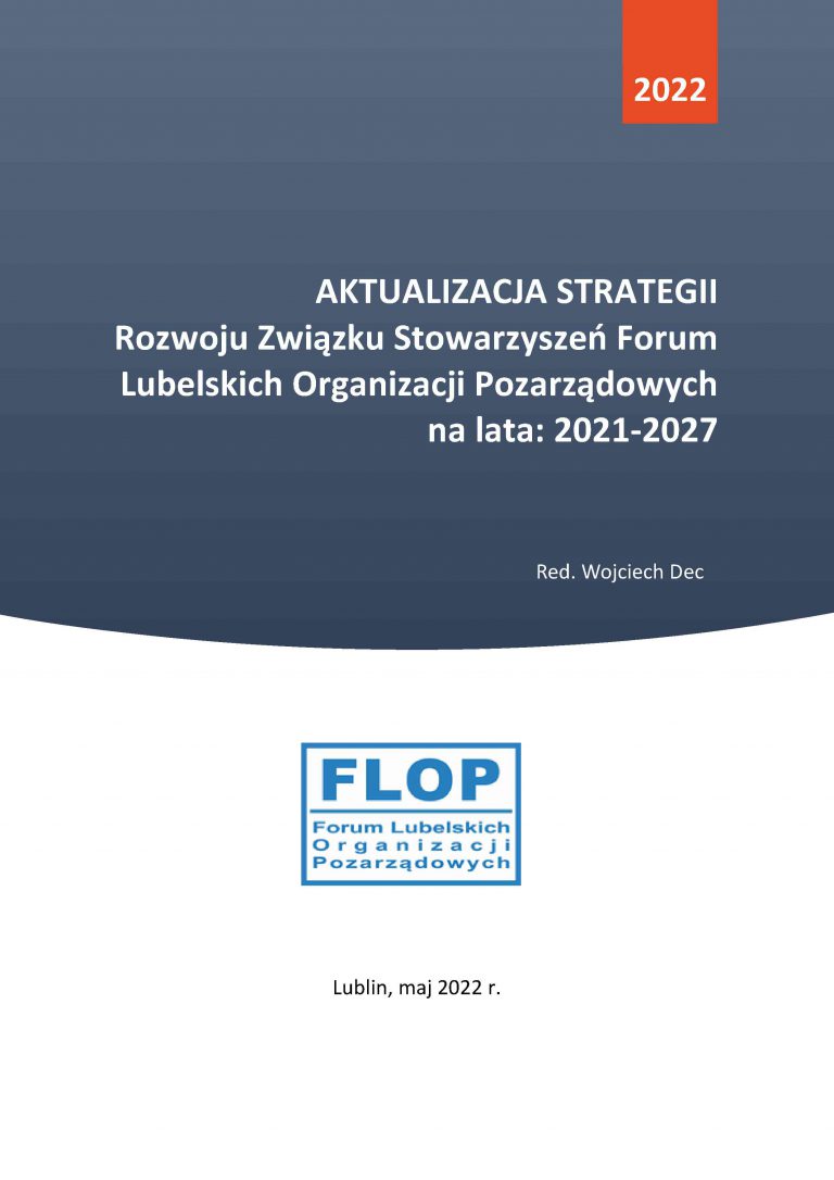Okładka dokumentu: Aktualizacja Strategii Rozwoju ZS FLOP na lata: 2021-2027