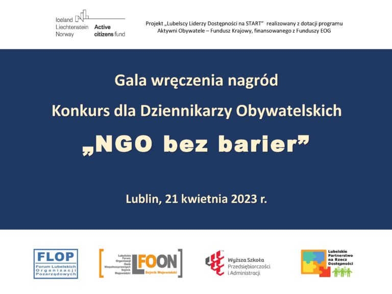 Konferencja "Lubelscy Liderzy Dostępności" w dniu 21 kwietnia 2023 r. w Wyższej Szkole Przedsiębiorczości i Administracji w Lublinie